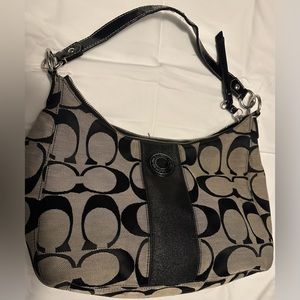 EUC black and gray Coach shoulder bag
